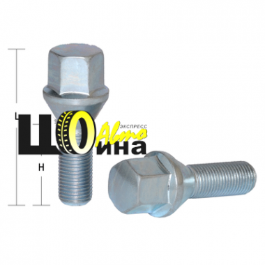 Болт M12x1,5 (52/ 28) hex17 конус цинк S-966-07